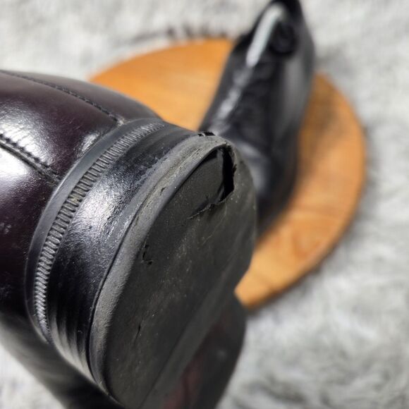 Sikoo Shoe Factory Men Size 10-10.5/43 Retro Luxury Black Leather Lace Up Oxford - Picture 6 of 10